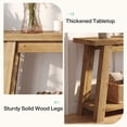 thumbnail image 7 of Finmind 70.87-Inch Solid Wood Console Table, 2-Tier Long Farmhouse Entryway Table with Shelf, 7 of 7