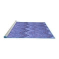 thumbnail image 2 of Ahgly Company Machine Washable Indoor Round Southwestern Blue Country Area Rugs, 5' Round, 2 of 4