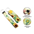 thumbnail image 3 of WIRESTER Lipstick Chapstick Holder Keychain Neoprene Lip Balm Holder Cover With Wristlet Keychain Lanyard for Women - Sunflowers Flowers, 3 of 6