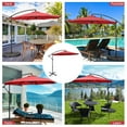 thumbnail image 6 of Costway  10 FT Patio Offset Umbrella w/8 Ribs Cross Base Tilt Claret, 6 of 12