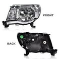 thumbnail image 3 of Headlight,Fit for 05-11 Toyota Tacoma, Left and Right Headlamp Assembly Lamps Accessories (Clear Lens Chrome Housing Clear Reflector), 3 of 9