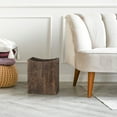 thumbnail image 6 of Wooden Trash Can 5 Gallon Farmhouse Waste Basket with Handle Rectangular Trash Can Small Waste Basket for Office Kitchen Living Room Bathroom, 6 of 6
