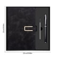 thumbnail image 3 of Meeting Record Book, Business Office Notebook, Thickened Paper for Smooth Writing, Case Format Inner Pages, Durable Binding, 9.1" x 9.1", QFL, 3 of 6