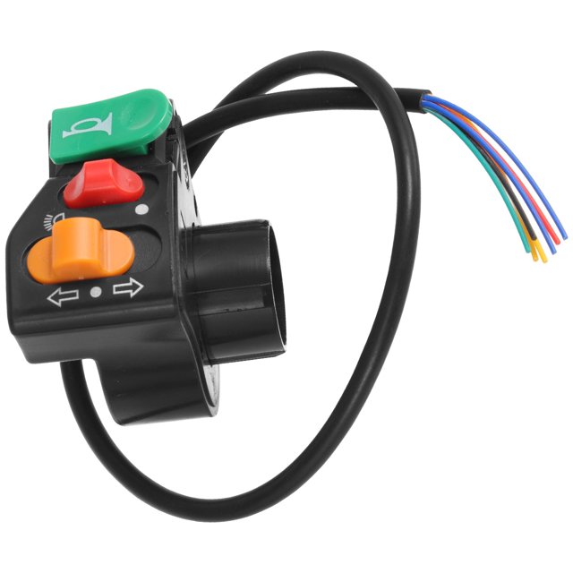 BEADCEST Switch De Manillar Para Motocicleta 7 8 Con Funciones De Luz Bocina Y Direccional Plástico Multicolor