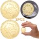 thumbnail image 4 of Doce Signos Del Zodíaco Monedas Conmemorativas Chapadas en Oro Deseos Exterior Insignias Populares EBay (Cáncer), 4 of 7