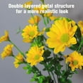 thumbnail image 3 of 8 Bundles Artificial Flowers for Outdoors Faux Mums UV Resistant Plastic Fall Plants Fake Greenery Orange Daisy Bulk for Home Gardenr Window Box Pathway Plante Wedding Decor (Orange), 3 of 5