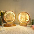 thumbnail image 3 of PatungKu Artistic Wood Christmas LED Night Lamp, Detailed Crafts Christmas Desk Disp, 3 of 10