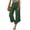 Army Green, variant on Zuesphe Crop Work Pants for Women Casual Dressy High Waisted Capri Leggings Pull On Pedal Pushers Athletic Golf Hiking Yoga
