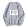 thumbnail image 1 of Sweat-shirt de Mode pour Femmes Pull Col Rond Lettre Print Hoodie, 1 of 3