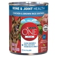 thumbnail image 1 of Purina ONE +Plus Bone & Joint Health Chicken & Brown Rice Entrée, Wet Dog Food, 368g, 1 of 8
