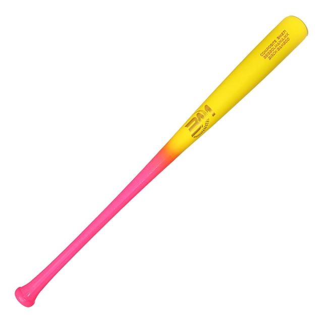 Beisbolmania Bat Beisbol BM271 Elite Bamboo Adulto 33" Rosa con Amarillo