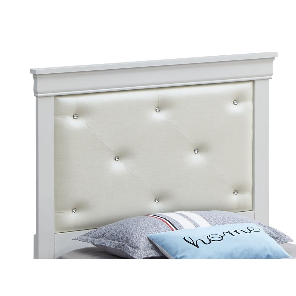 Glory Furniture Lorana Twin Bed in White Color