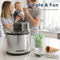 thumbnail image 3 of Ice Cream Maker, 2-Qt Insulated Freezer Bowl, LCD Screen and Timer, Quick Results, Easy to Operate and Clean, 3 of 8