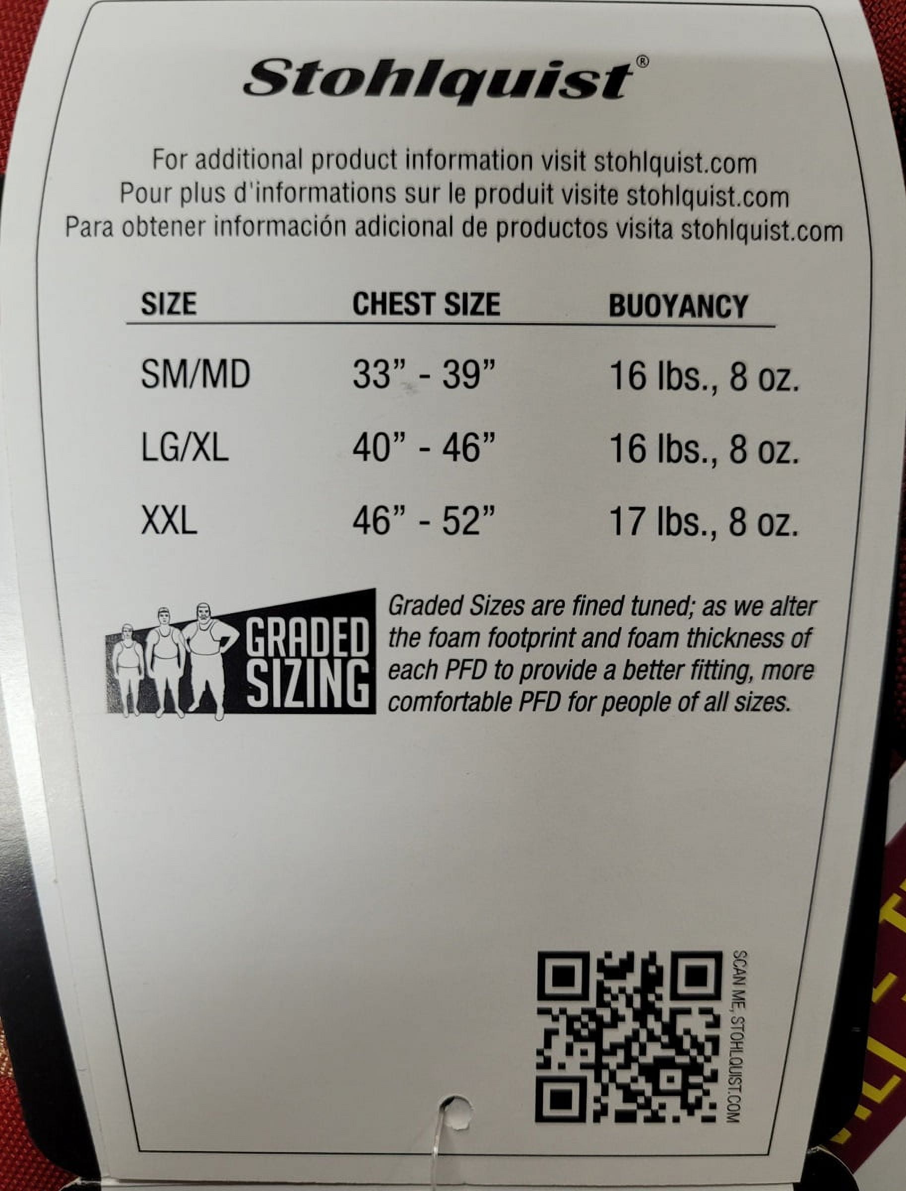 Stohlquist Men's Ebb Lifejacket (PFD) Gray LG/XL 40in - 46in