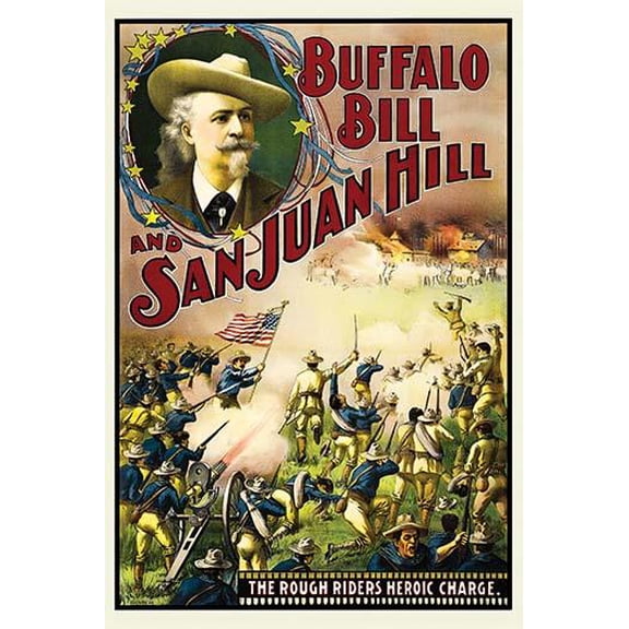 Buffalo at San Juan Hill - Rough Riders Heroic Charge-Fine art canvas print (20" x 30")