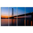 thumbnail image 2 of Southern Bridge Panorama in Kiev - Cityscape Canvas Art Print, 2 of 3