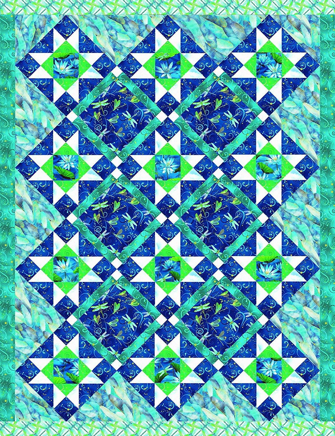 Dazzling Dragonflies Quilt Kit by Benartex Studios