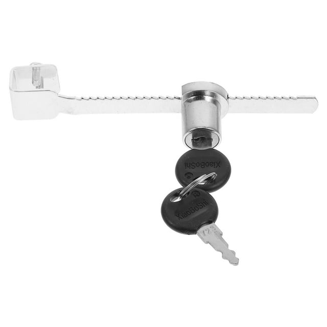 1 juego de cerradura de trinquete para puerta corrediza de vidrio con llaves, cerradura de seguridad para vitrina de cajón y refrigerador