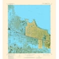 thumbnail image 2 of USGS 20x22 Gold Ornate Wood Framed with Double Matting Museum Art Print Titled - Floating Turf Bayou Louisiana Quad - USGS 1979, 2 of 4