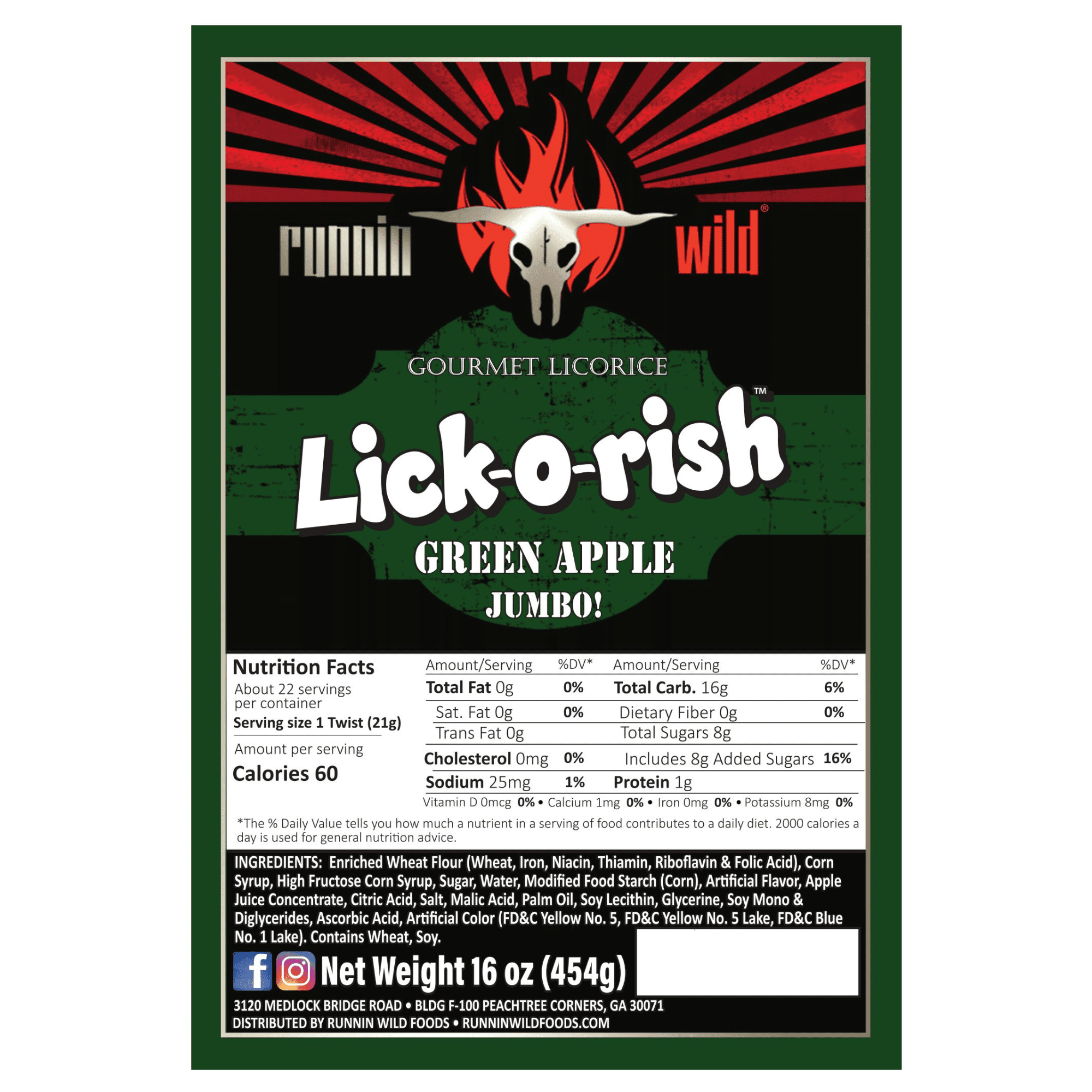 Green Apple Licorice | 3 Pounds Total (Box of 3 bags, 1 pound each)