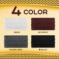 thumbnail image 2 of 4 Pieces Winter Ear Warmers Headbands Women Warm Knitted Headband Braided Crochet Head Wraps for Girl (Black, Purple Red, Dark Grey, Beige), 2 of 6