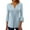 Light Blue, variant on Womens Pleated Tunic Blouse V Neck 3/4 Sleeve Flowy Flare Fit Dressy Casual Button Down Top