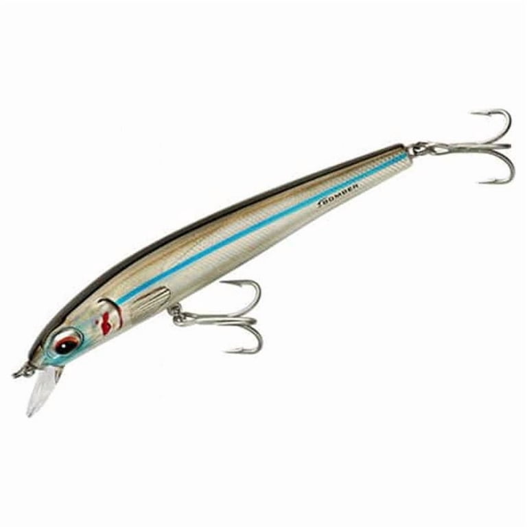 black bomber fishing lure Long A 3/8 oz Chrome Back Measuring 6 inches and weighing in at 7/8 ounce BOMBER LONG A SILVER PRISM/BLACK