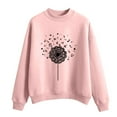 thumbnail image 1 of CEHVOM Mode Femme Décontractée Imprimé Col Rond Ample Manches Longues Hauts Courts Blouse Chandails en Molleton Sans Capuche Liquidation, 1 of 5
