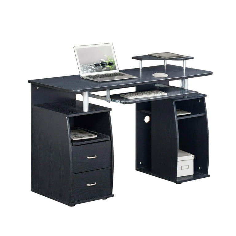 Techni Mobili Complete Computer Workstation Desk with Storage - Gray