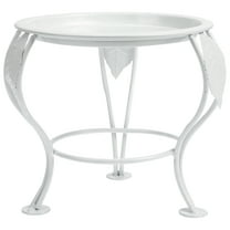 White Cast Iron Plant Stand with Pot Display Holder, Multi-Tier Potted Plant Shelves Rack for Indoor and Outdoor Use