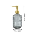 thumbnail image 4 of Unique Bargains 1 Pc Round Bottom Bamboo Grain Soap Dispenser 13.53oz Gray Gold Tone, 4 of 6