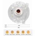 thumbnail image 6 of 15 Inch Round Placemats Set of 6, Grey Snowflake Christmas Non Slip Heat Insulation PP Table Mats, Winter Xmas Snowflake Farmhouse Washable Place Mats for Kitchen Dining Party Table Decor, 6 of 7