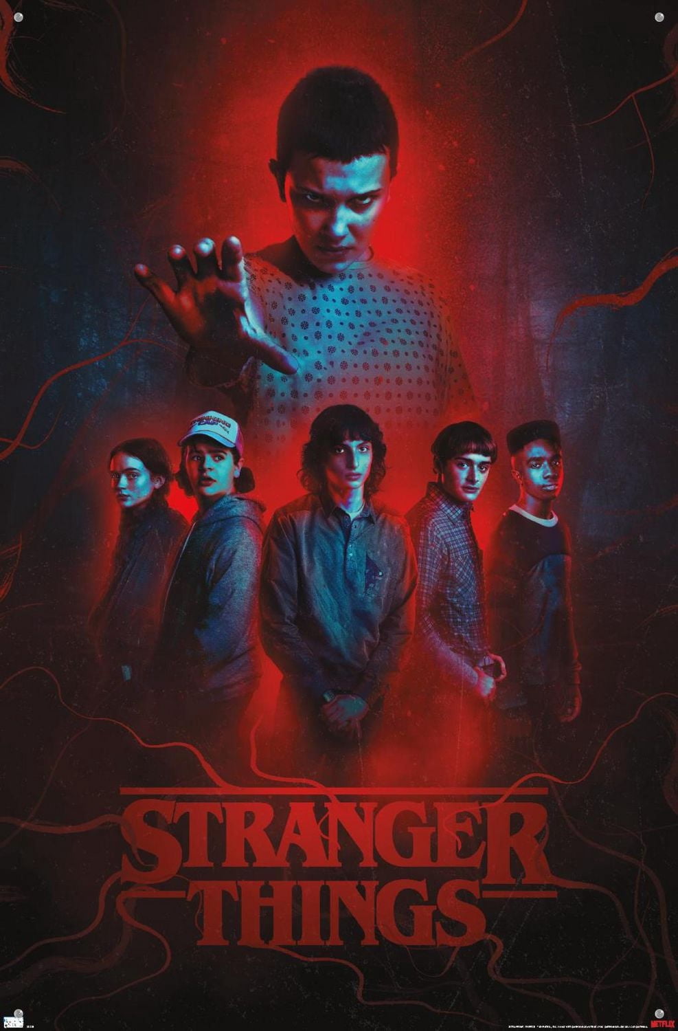 Netflix Stranger Things: Season 4 - Group Wall Poster with Push Pins, 22.375" x 34"
