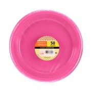 Hanna K, Plastic Plate, 9", Hot Pink, 50ct