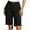 Black, variant on UAMVSH Chino Shorts for Women Casual Summer Soft Twill Shorts Bermuda Fashionable Pockets Work Long Shorts with Button
