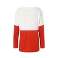 thumbnail image 3 of Qmyliery Women Christmas Sweatshirt, Color Blocking Long Sleeve Round Neck, 3 of 9