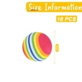 thumbnail image 2 of Pelota de juguete para gato arcoíris de 10 Uds., pelota de juguete interactiva para gatitos de interior, pelota de esponja silenciosa, 2 of 5