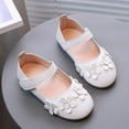 thumbnail image 5 of BOBOGOJP Toddler/Little Girl Mary Jane Dress Shoes Casual Slip on Ballet Flat (White,12), 5 of 6