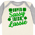 thumbnail image 4 of Inktastic Super Sassy Irish Lassy with Green 4 Leaf Clovers Boys or Girls Long Sleeve Baby Bodysuit, 4 of 5