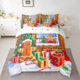 thumbnail image 2 of Feelyou Kawaii Gingerbread Man Twin Bedding Sets 7-Piece, Christmas Gifts Bedding Comforter Set, Xmas Tree Snowflake Reversible Sheet Sets, Microfiber Bedroom Decor, 2 of 7