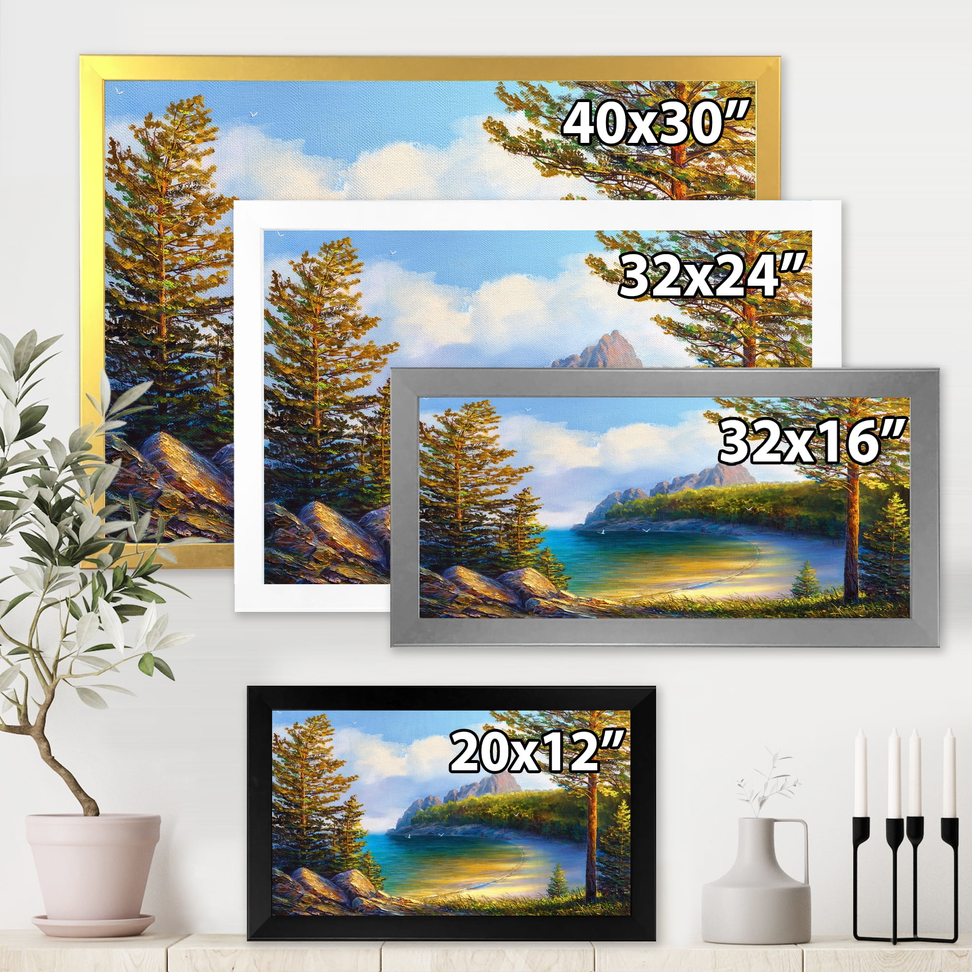 Designart 'Sunrise By The Wild Beach' Nautical & Coastal Framed Art Print
