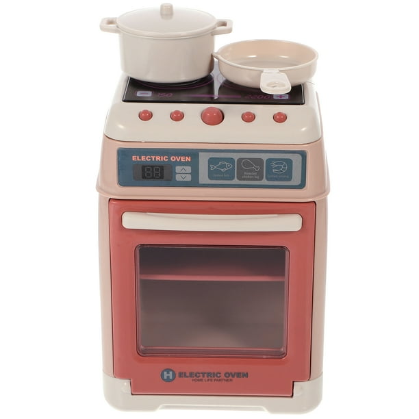 KAKOWELY 1 juego de horno de juguete simulado, mini horno eléctrico de juguete, seguro y de imitación para niños.