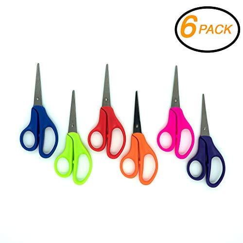 Emraw 5 Pointed Tip School Scissors Soft Comfort Grip Handles Small Sharp Scissors Sharp Blades