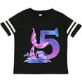 thumbnail image 3 of Inktastic 5th Birthday Mermaid Tail Boys or Girls Toddler T-Shirt, 3 of 5