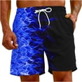 thumbnail image 6 of Summer Savings Clearance! Stamzod Men Beach Shorts Plus Size Quick Dry Hawaii Shorts Flame Digital Print Lightweight Sports Casual Shorts With Drawstring, 6 of 7