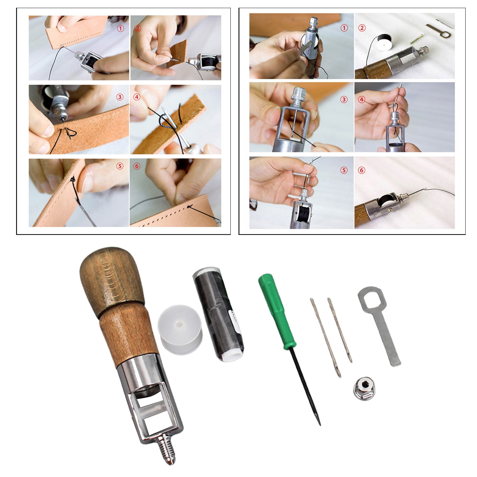8x Sewing Awl Shoe Repair Heavy Fabrics Canvas Process
