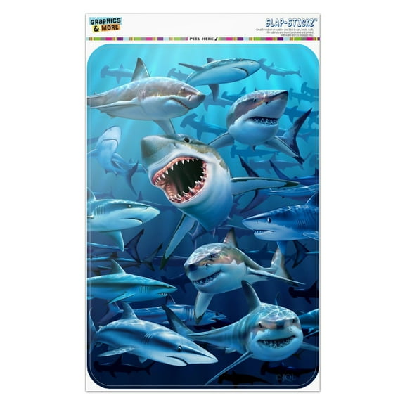 Shark Infested Waters Great White Home Business Office Sign
