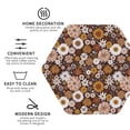thumbnail image 2 of Disketp Sunflowers Funny Coasters,6 Pcs Leather Coasters with Holder, Perfect Housewarming Hostess Gifts,Protect Furniture from Water Marks Scratch and Damage, 2 of 5
