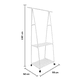 thumbnail image 2 of Perchero Organizador de Ropa | Estante Multifuncional con Ruedas | Perchero Triangular de Acero Inoxidable | Rack Organizador 3 en 1, 2 of 5