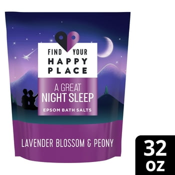 Find Your Happy Place Epsom Bath Salts A Great Night  Lavender Blossom and Peony 32 oz